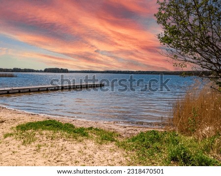 Similar – Image, Stock Photo Forest lake with groynes