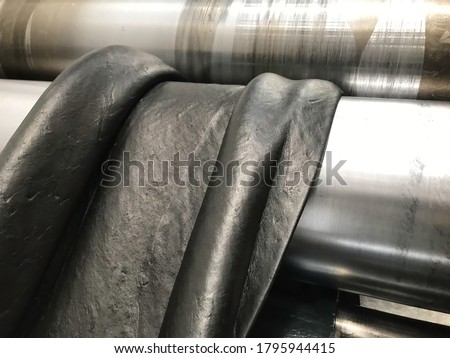 Rubber compound is prepaing in rubber factory, rubber mixing Stock foto © 