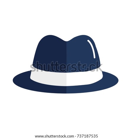 Flat icon mafia hat isolated on white background.. Mafia symbol. Vector illustration.