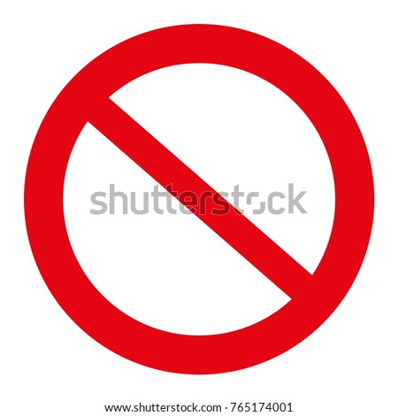 Traffic sign illustration, Not Allowed Sign, isolated on the white, illustration vector