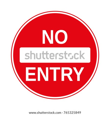 No Entry Traffic Sign, isolated on the white, vector Stockfoto © 