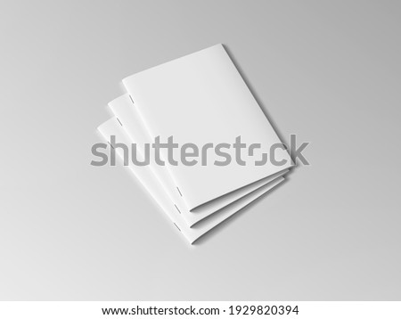 Three A4 Or A5 Clear Brochures With Shadow. EPS10 Vector