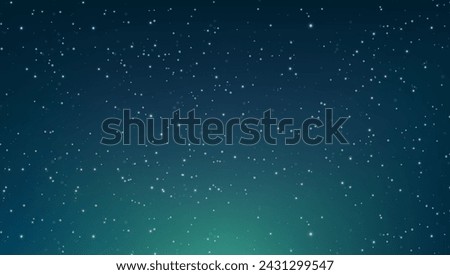 Blue Cloudless Night Shining Starry Sky Background. EPS10 Vector