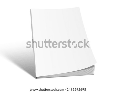 Blank Cover Magazine Or Booklet On White Background. EPS10 Vector