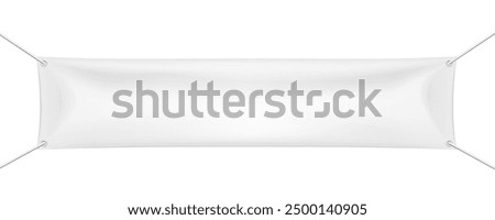 3D Clear Horizontal Banner With Holes And Ropes. EPS10 Vector