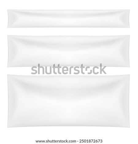 3D Clear Horizontal Banner Set Isolated On White. EPS10 Vector