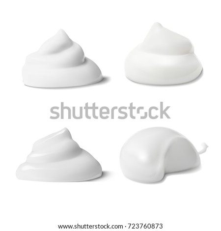 Realistic Cream Set Isolated On White Background. EPS10 Vector