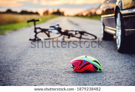 Similar – Image, Stock Photo cyclist on the traffic light