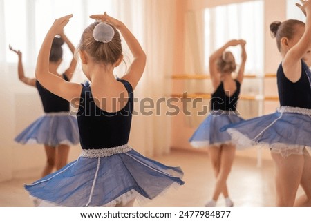 Image, Stock Photo Little girl dancing in nature