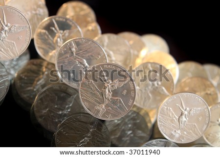 pure silver coins from mexico named \