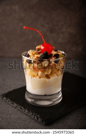 Similar – Image, Stock Photo Served apple salad with pecan