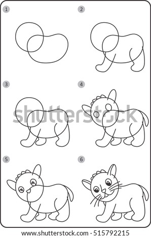 Easy Cat Drawing Step By Step | Free download on ClipArtMag