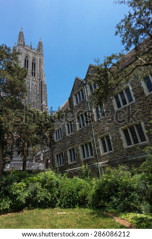 DURHAM, NC, USA - JUNE 6: Duke University Chapel, built in 1932, at the University of North Carolina at Chapel Hill in Chapel Hill, North Carolina, on June 6, 2015 in DURHAM, NC, USA.