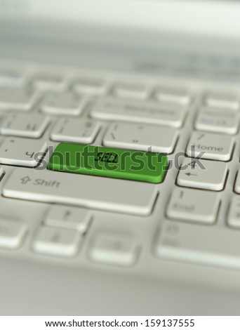 sell written on notebook keyboard button, financial concept, stock exchange.