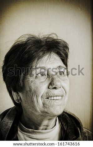 Smiling Old Woman Portrait