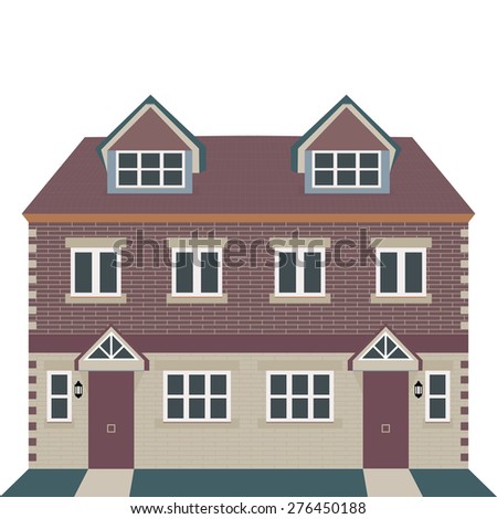 Vector Illustration - Georgian House Style.