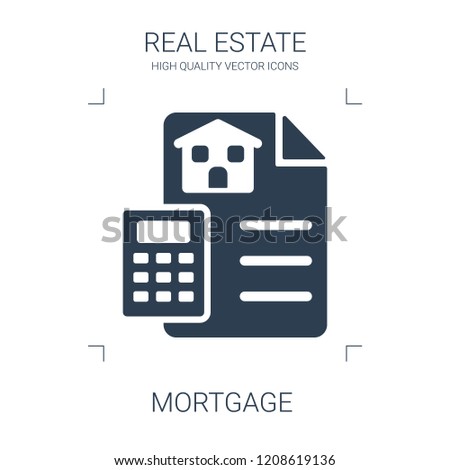 mortgage icon. high quality filled mortgage icon on white background. from real estate collection flat trendy vector mortgage symbol. use for web and mobile