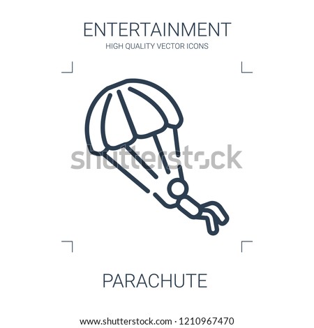 parachute icon. high quality line parachute icon on white background. from entertainment collection flat trendy vector parachute symbol. use for web and mobile
