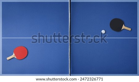 Similar – Image, Stock Photo Table tennis table in forest