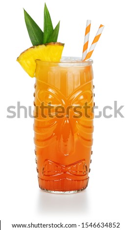 Similar – Image, Stock Photo Tiki glass of tropical cocktail with ice