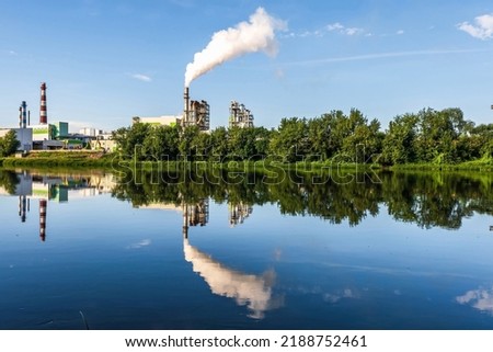 Similar – Image, Stock Photo Chimney Tree Factory Sky