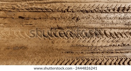 Similar – Image, Stock Photo Pattern from tractor tracks on a green field