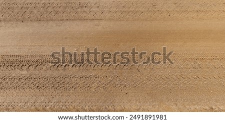 Image, Stock Photo View of the dirt road going through the mountain forest