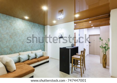 GRODNO, BELARUS - OCTOBER 30, 2017: interior of modern living hall ... GRODNO, BELARUS - OCTOBER 30, 2017: interior of modern living hall ...