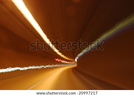 Time lapse motion in tunnel