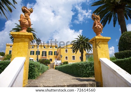 public open free access mansion in menorca island at spain