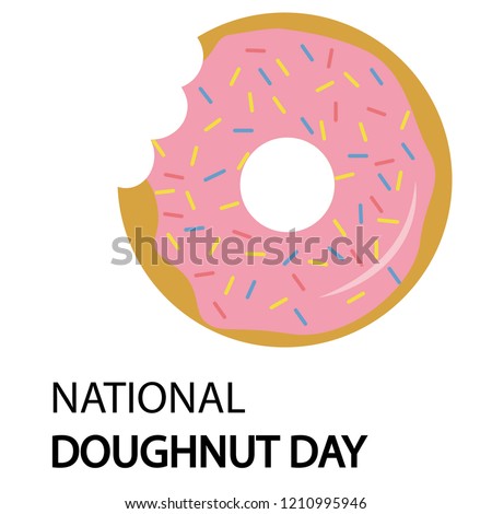 national doughnut donut day vector