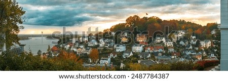 Similar – Image, Stock Photo View over the Elbe river and the cliffs of Saxon Switzerland to Stadt Wehlen