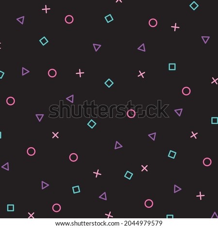 Vector PlayStation illustration icon background with buttons icon Free Vector
