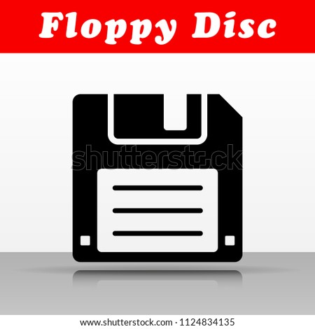 Illustration of floppy disc vector icon design