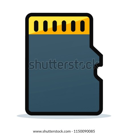 Vector illustration of memory card icon design