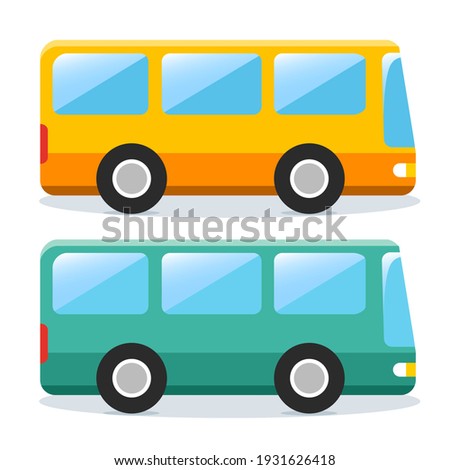 Vector flat public bus design