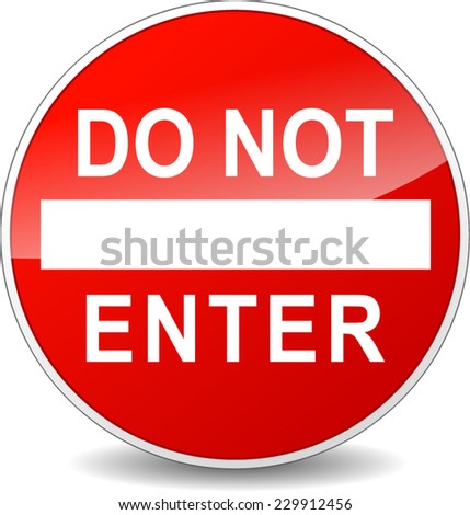 illustration of do not enter red circle sign