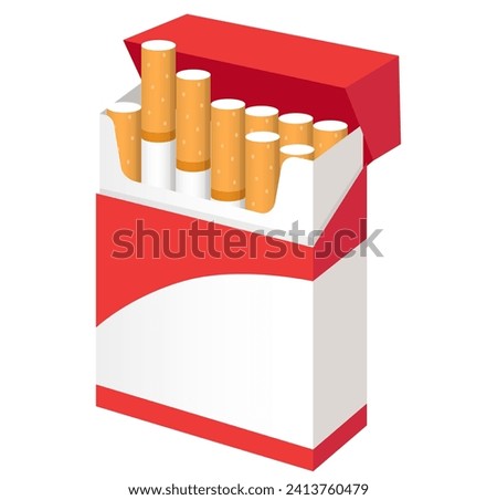 cigarettes pack on white background