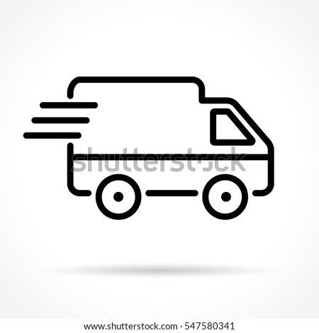 Illustration of van thin line icon design