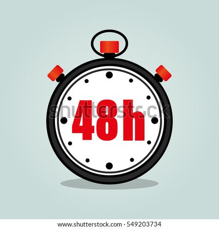 Illustration of forty eight hours stopwatch isolated icon