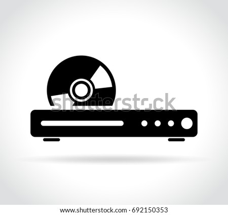 Illustration of blue ray or dvd player icon