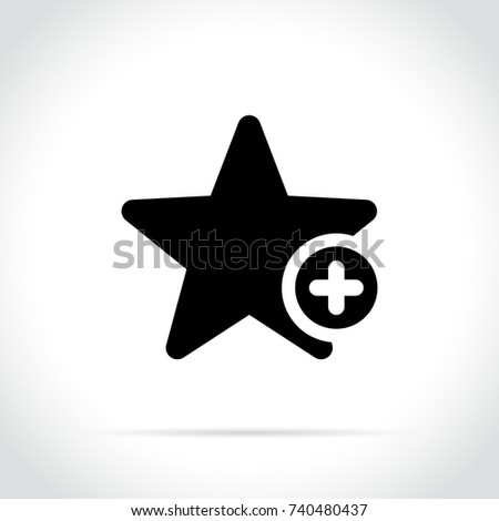 Illustration of bookmark star icon on white background