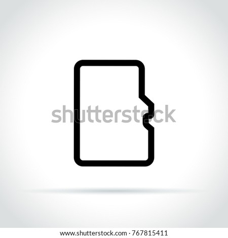 Illustration of memory card icon on white background