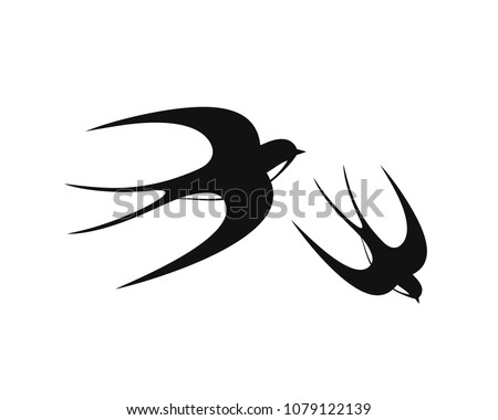 Swallow logo. Isolated swallow on white background

 Stockfoto © 