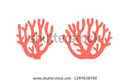Coral logo. Isolated coral on white background



