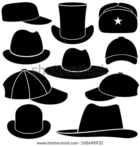 Hat Icon. Isolated hats on white background