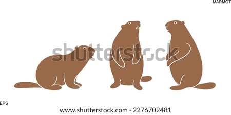 Marmot logo. Isolated marmot on white background 