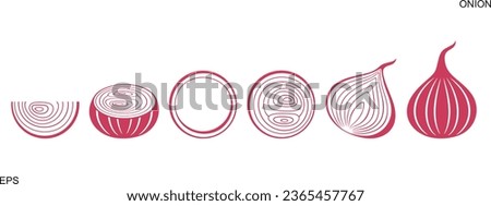 Onion logo. Isolated onion on white background