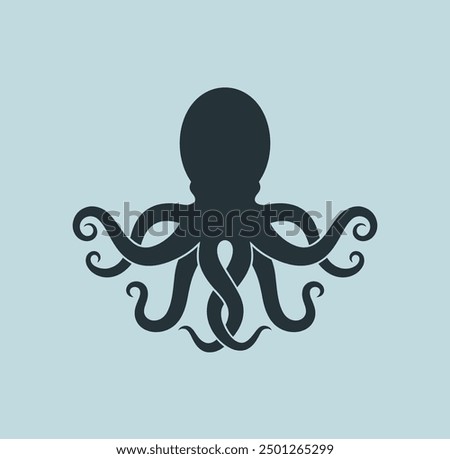 Octopus logo. Isolated octopus on white background