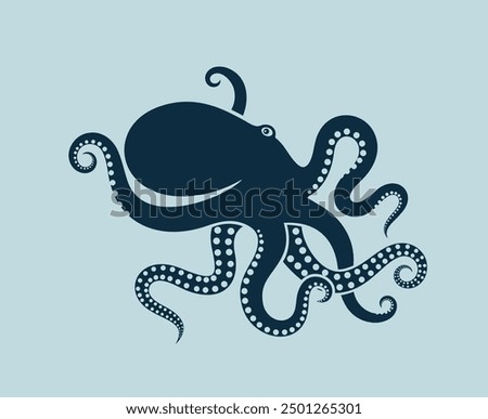 Octopus logo. Isolated octopus on white background